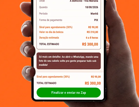 Tela de produto no celular com preço e sinal