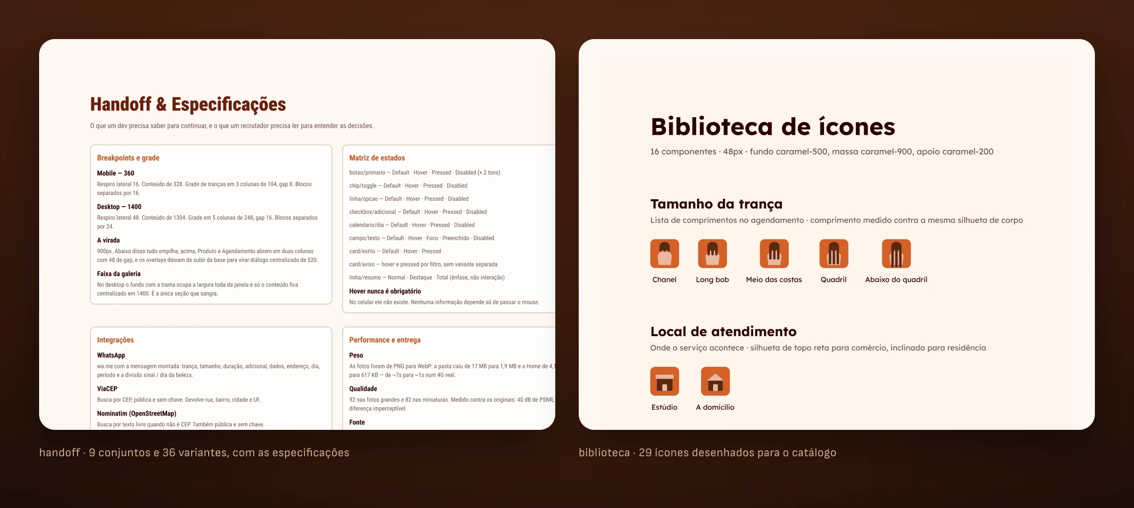 o design system · componentes e variantes